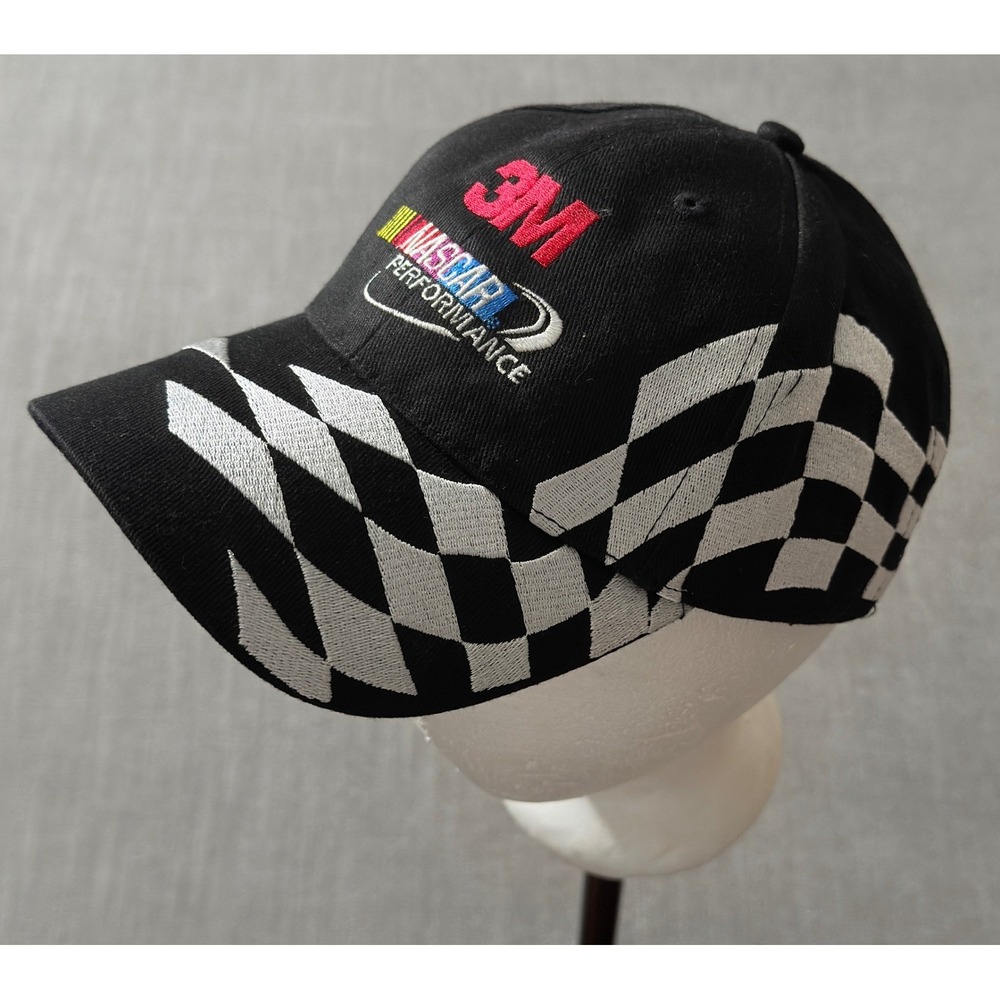 3M NASCAR Performance Embroidered Black Baseball‎ Cap Adjustable